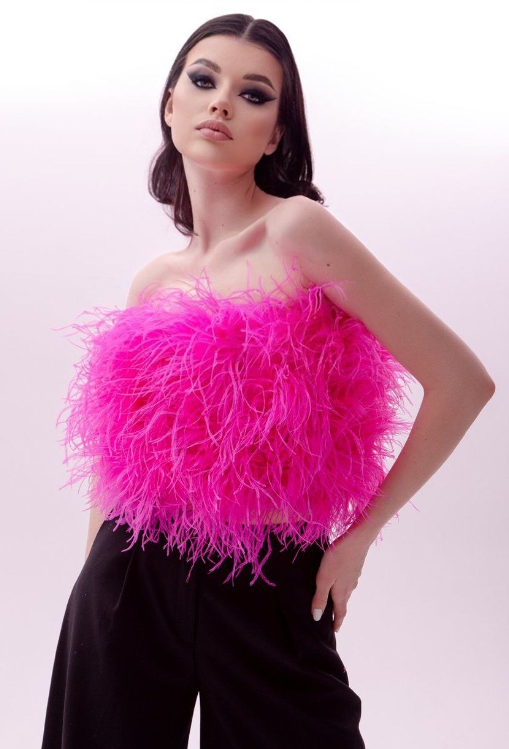 Топ из пера страуса - фото 102493