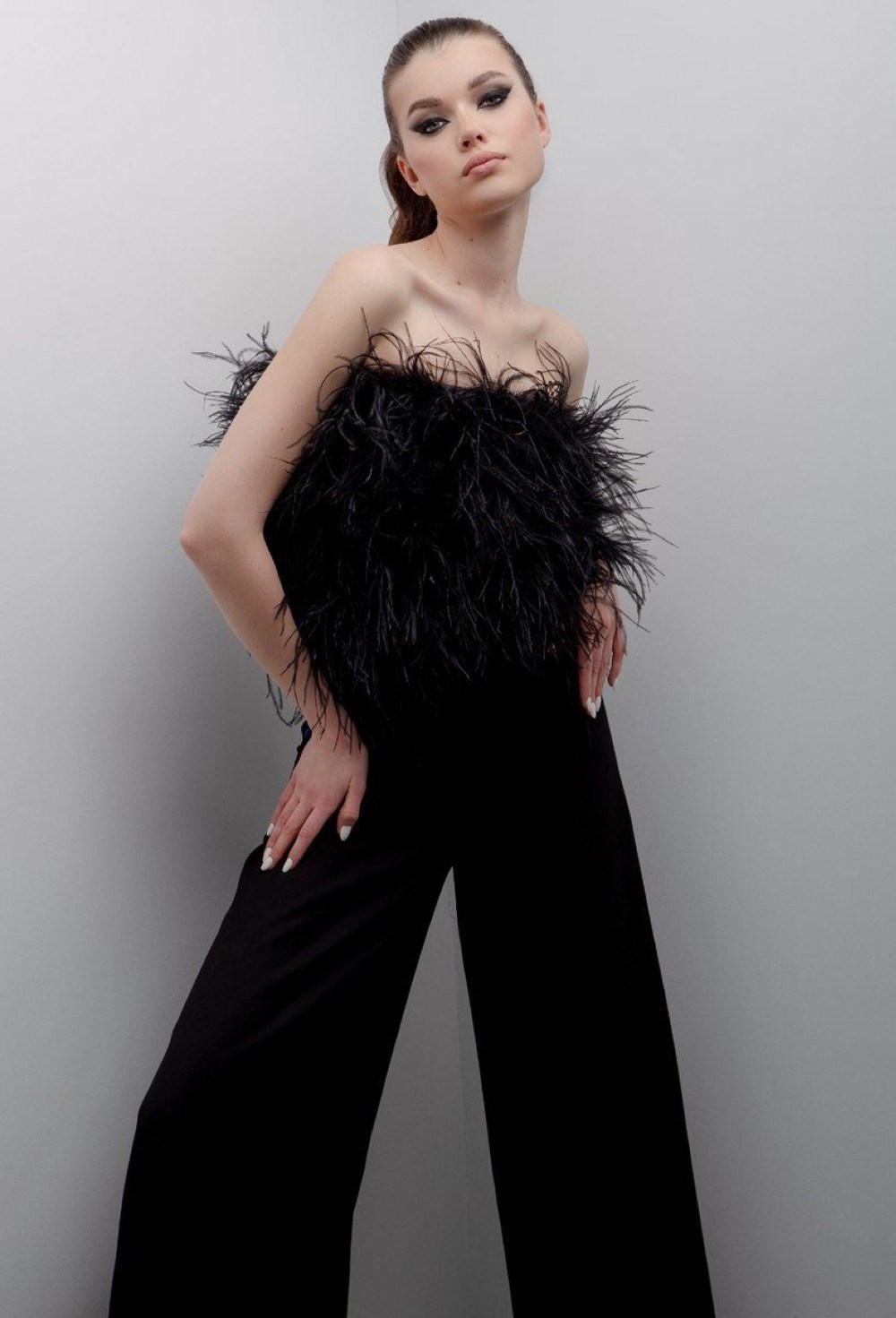 Топ из пера страуса - фото 102500