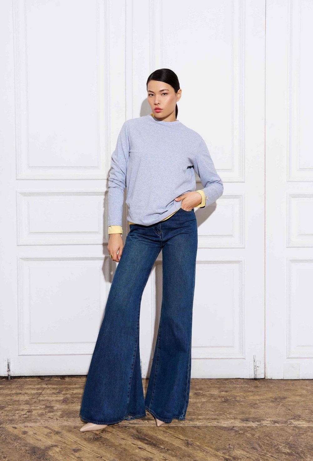 Джинсы клеш - фото 102855