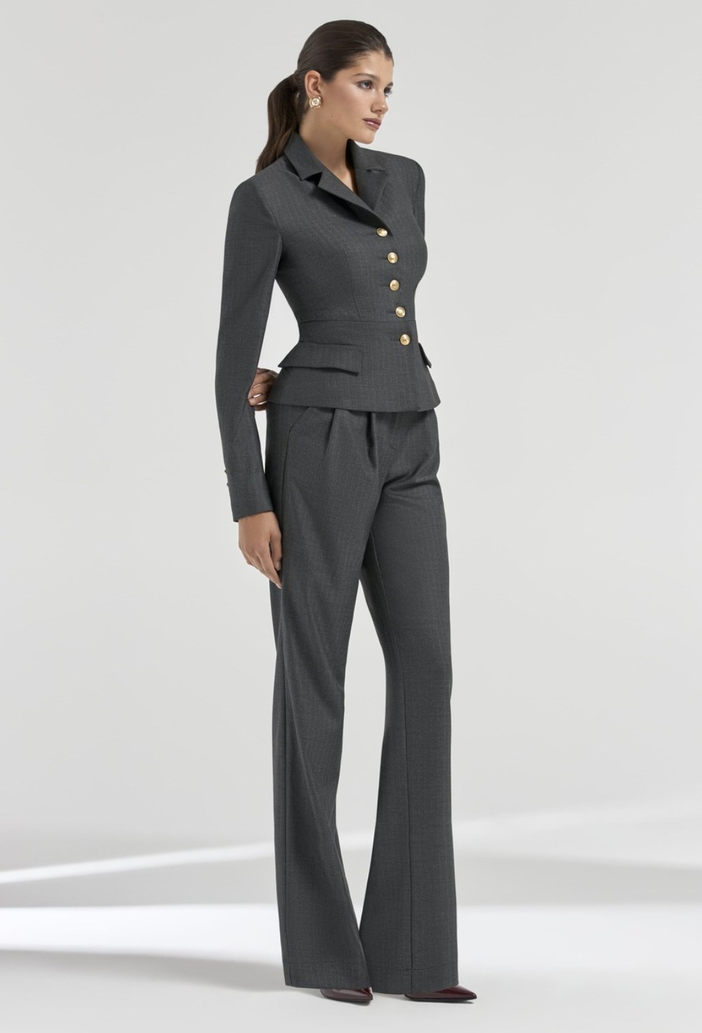 Жакет отрезной по талии - фото 102957