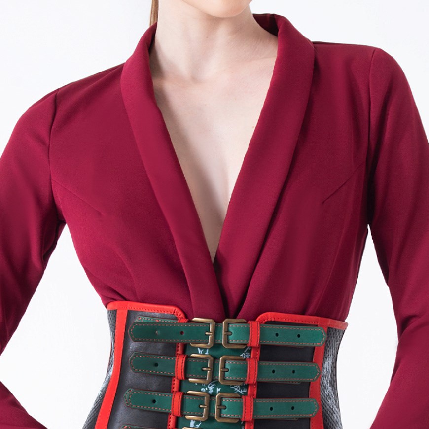 Корсет "Иероглифы" - фото 104133