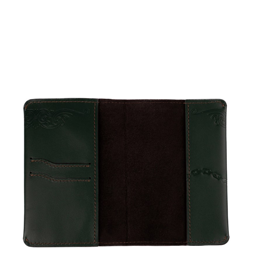 Обложка на паспорт "Пегас" в зеленом - фото 104246