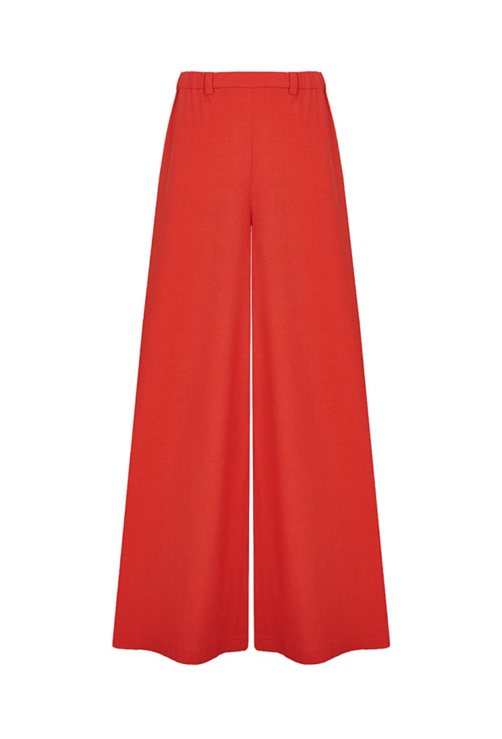 Брюки на резинке изо льна - фото 105497