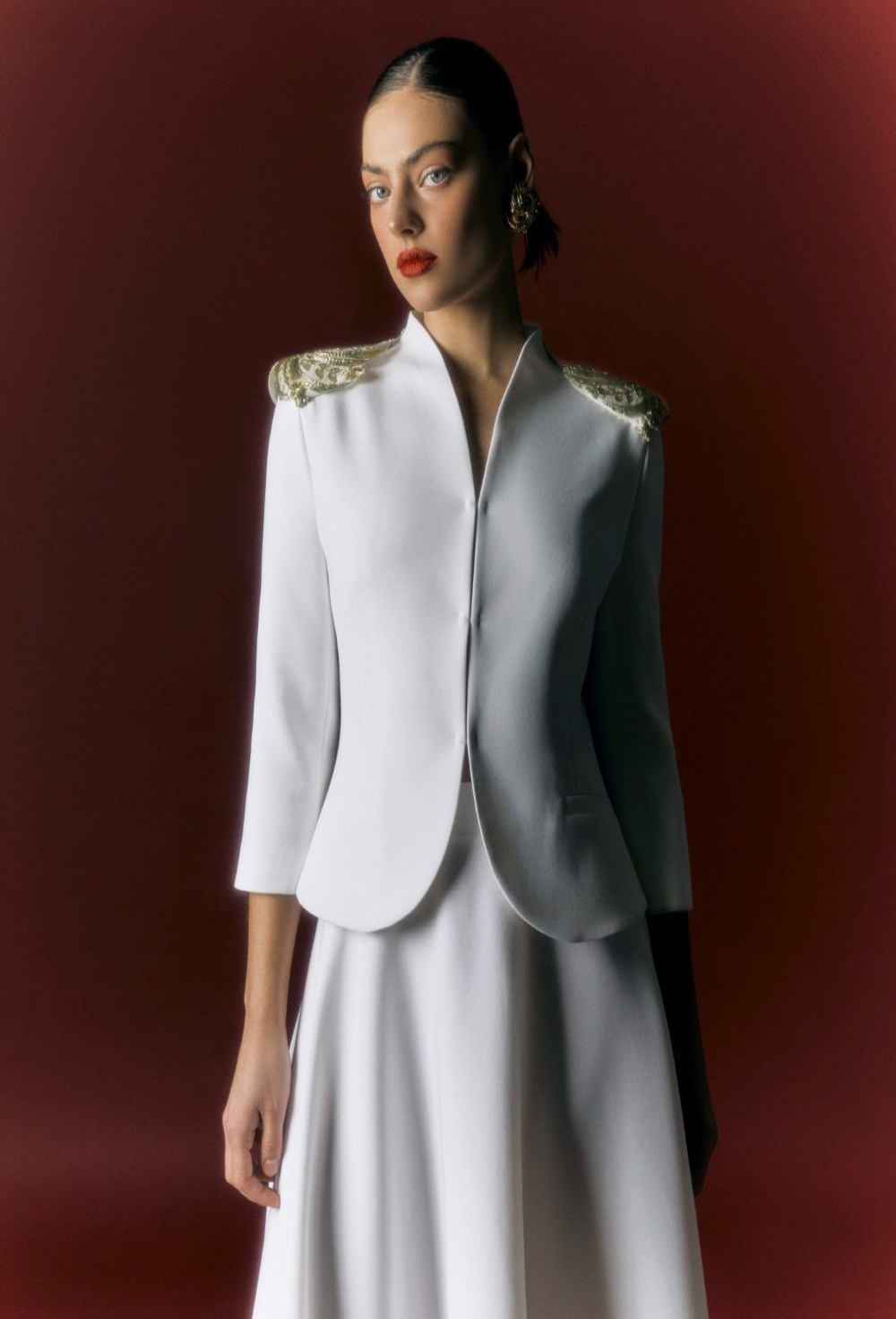 Жакет с эполетами - фото 106016