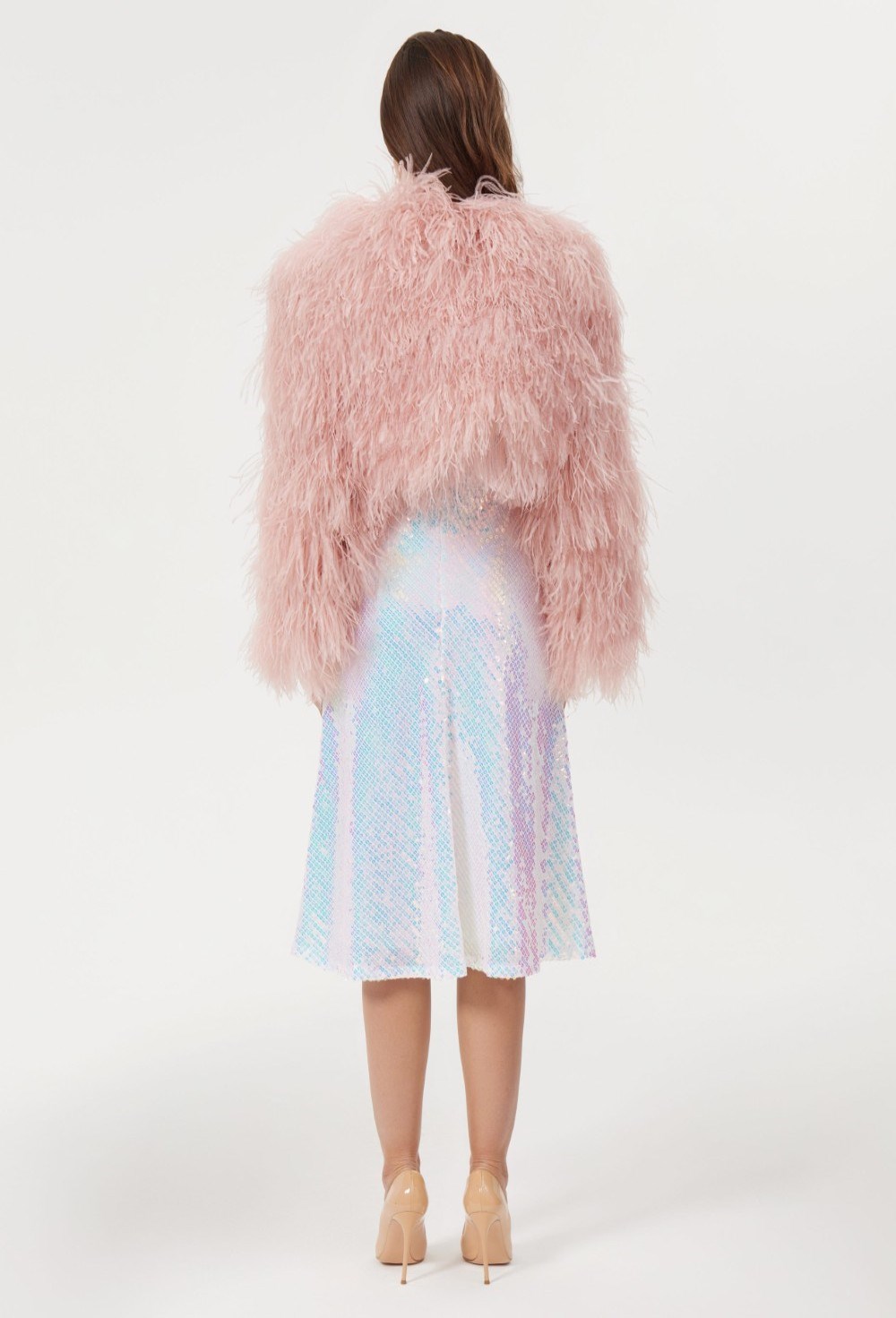 Жакет со страусиными перьями - фото 106020