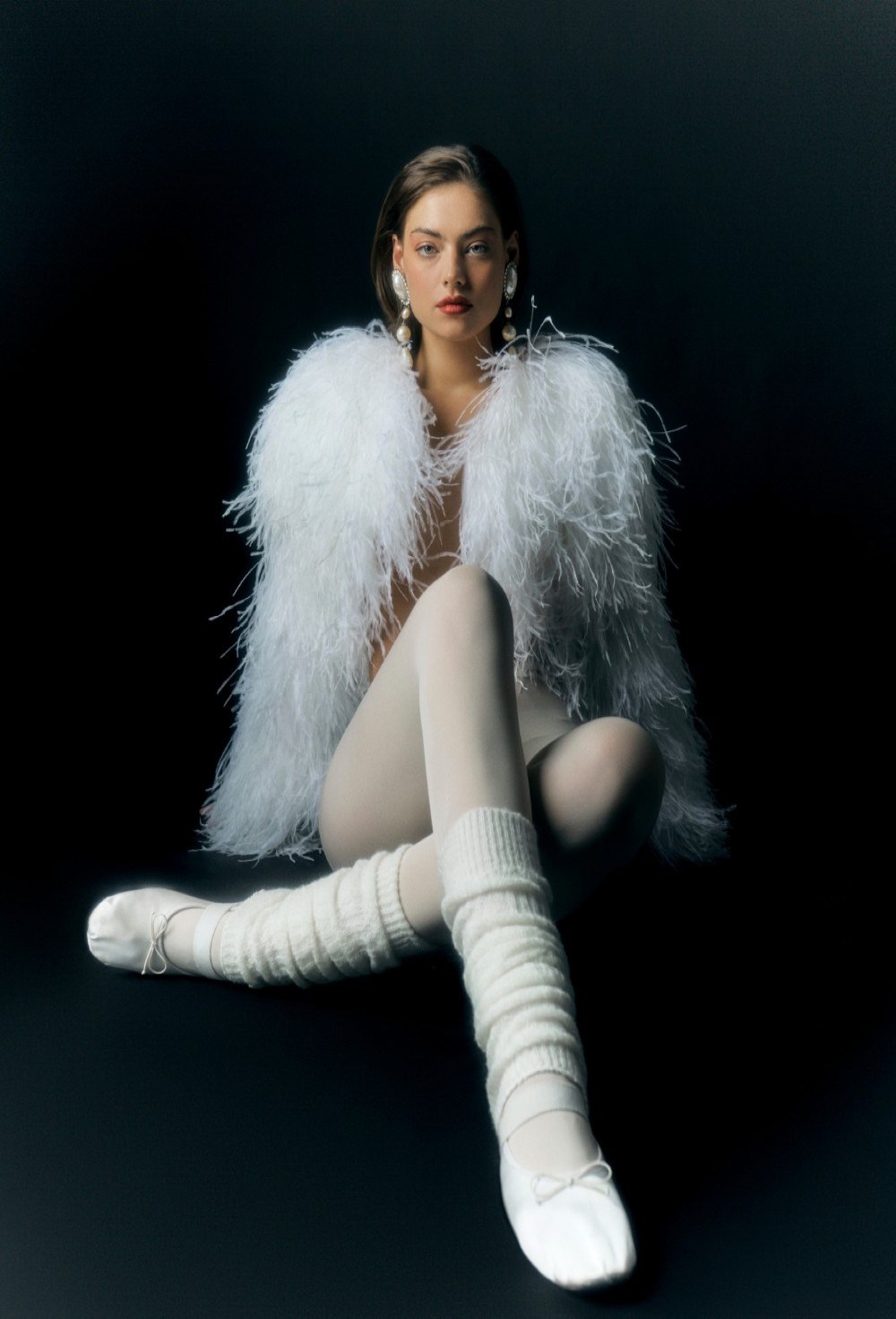 Жакет со страусиными перьями - фото 106024