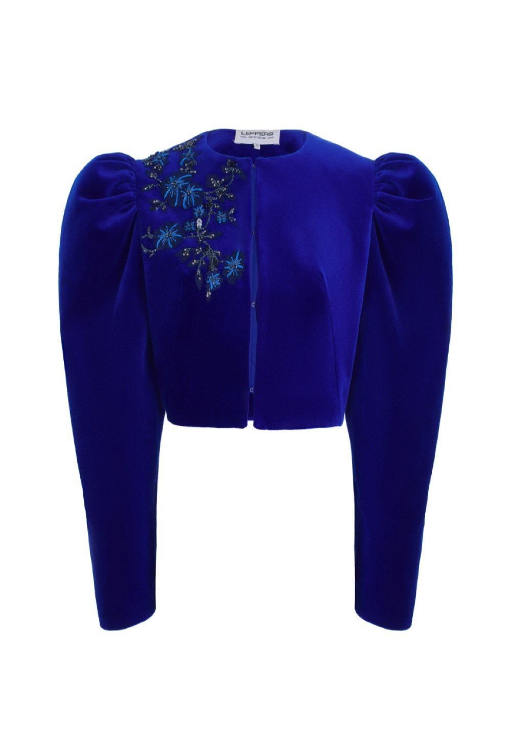 Кроп-жакет с вышивкой - фото 106052