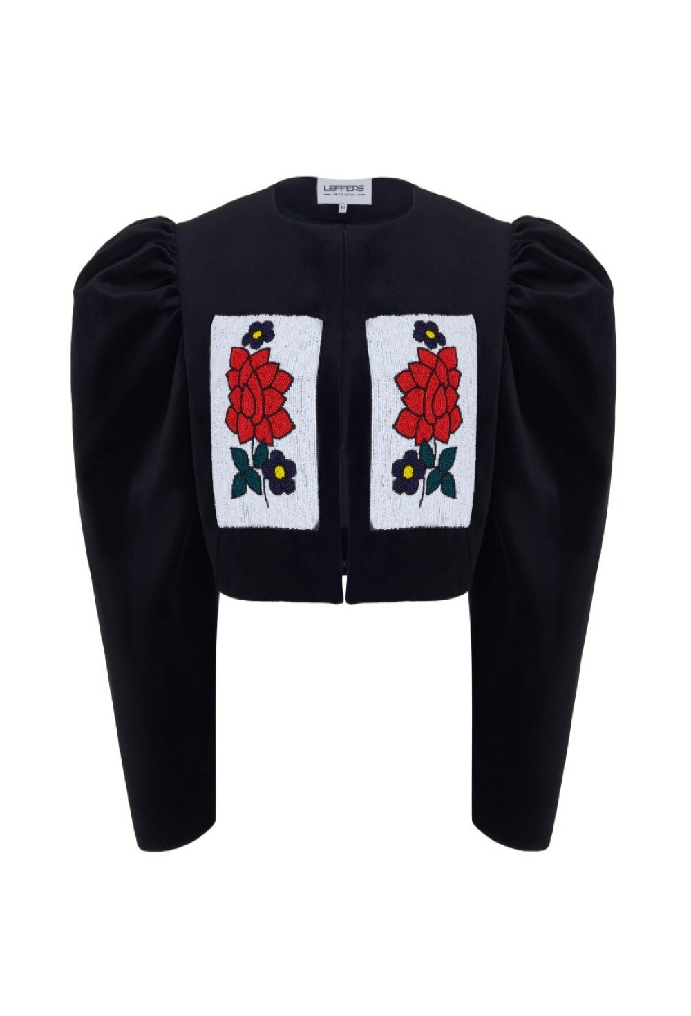 Кроп-жакет с вышивкой - фото 106056
