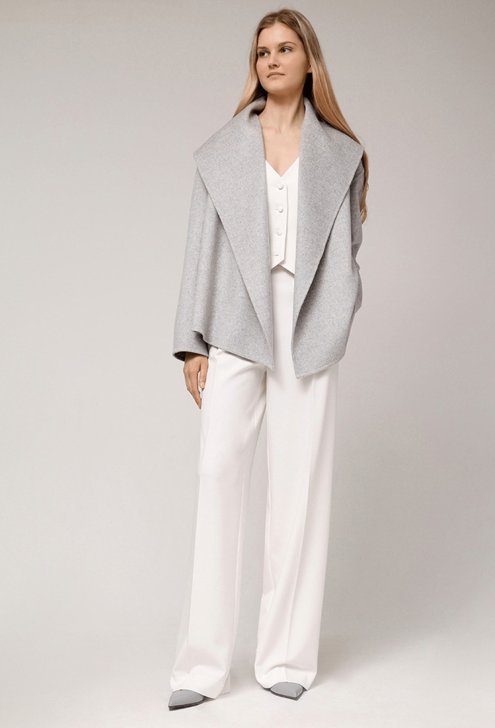 Пальто из кашемира укороченное - фото 106149