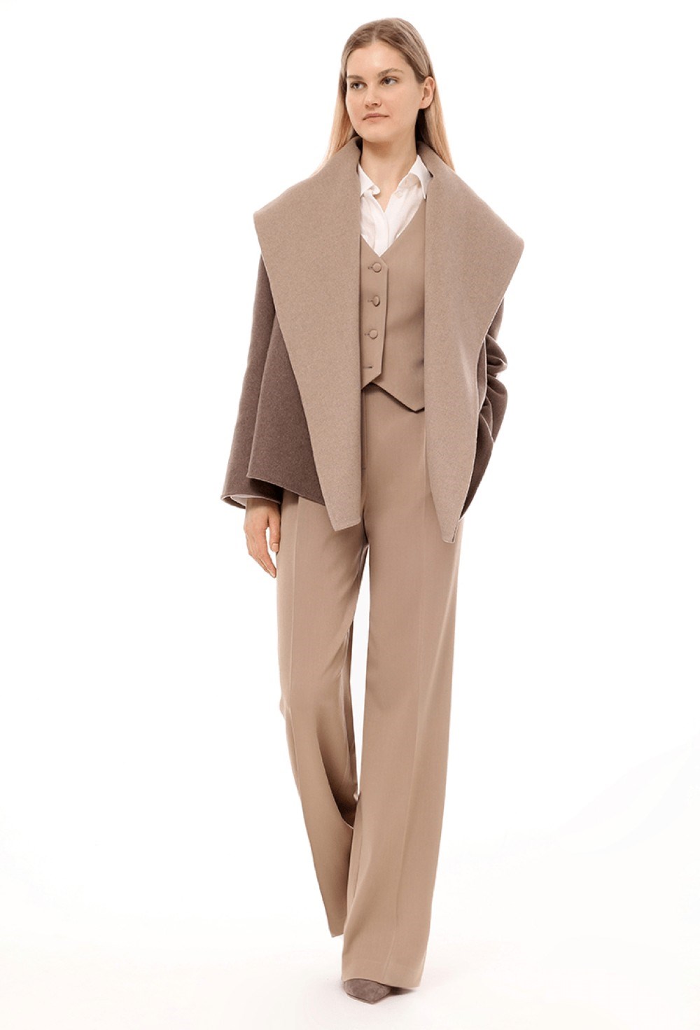 Пальто из кашемира укороченное - фото 106154