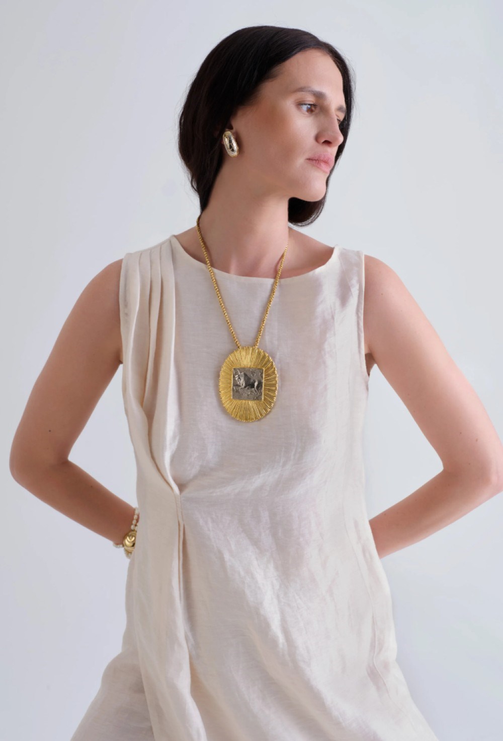 Топ удлинненый из шелка - фото 106449