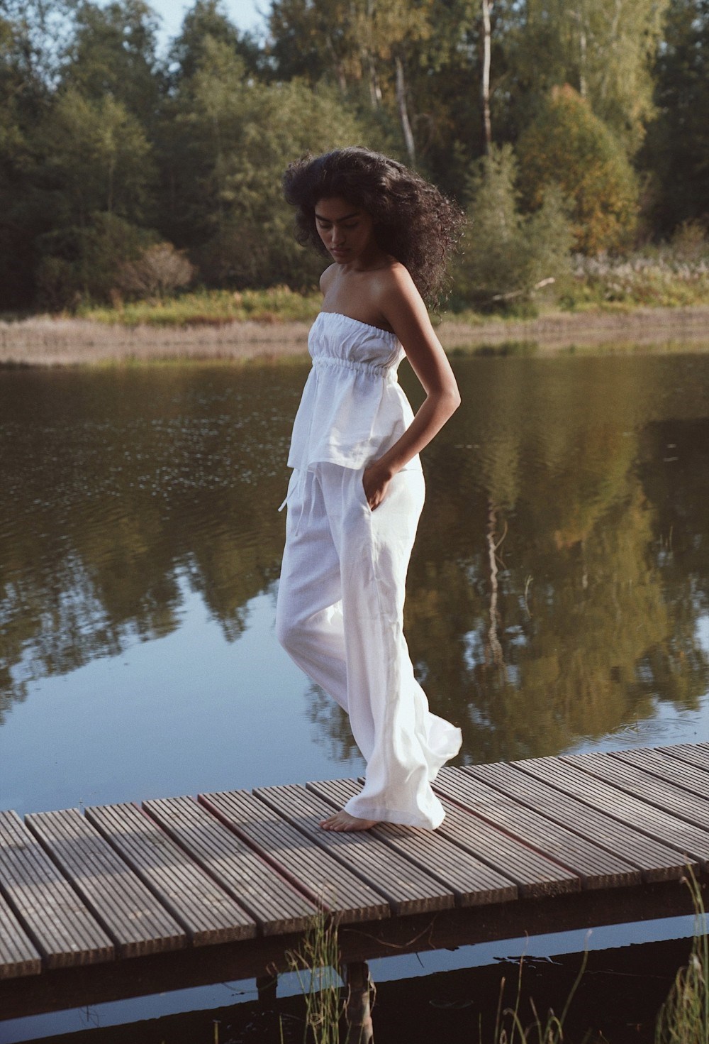 Брюки изо льна - фото 107129