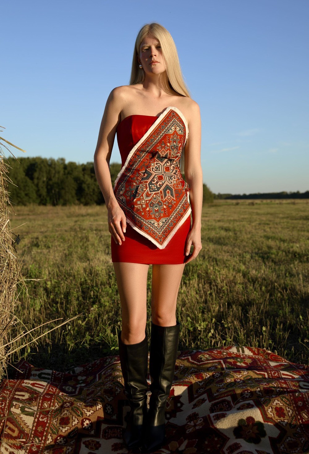 Платье с принтом "Ковер-самолет" - фото 107918