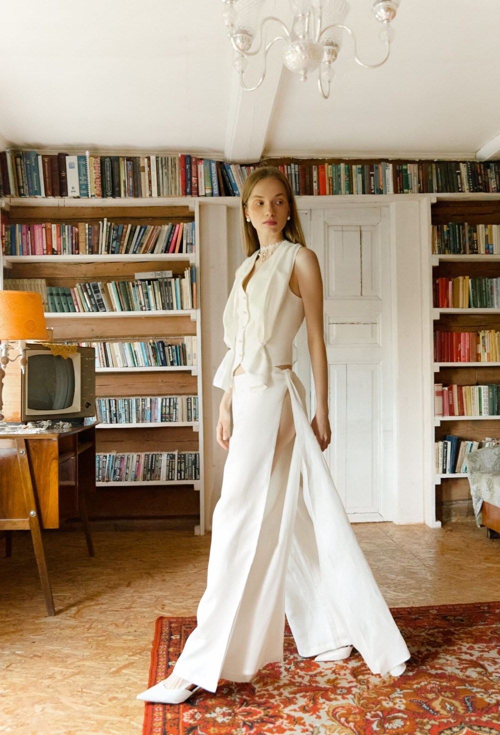 Брюки с подзором - фото 107987