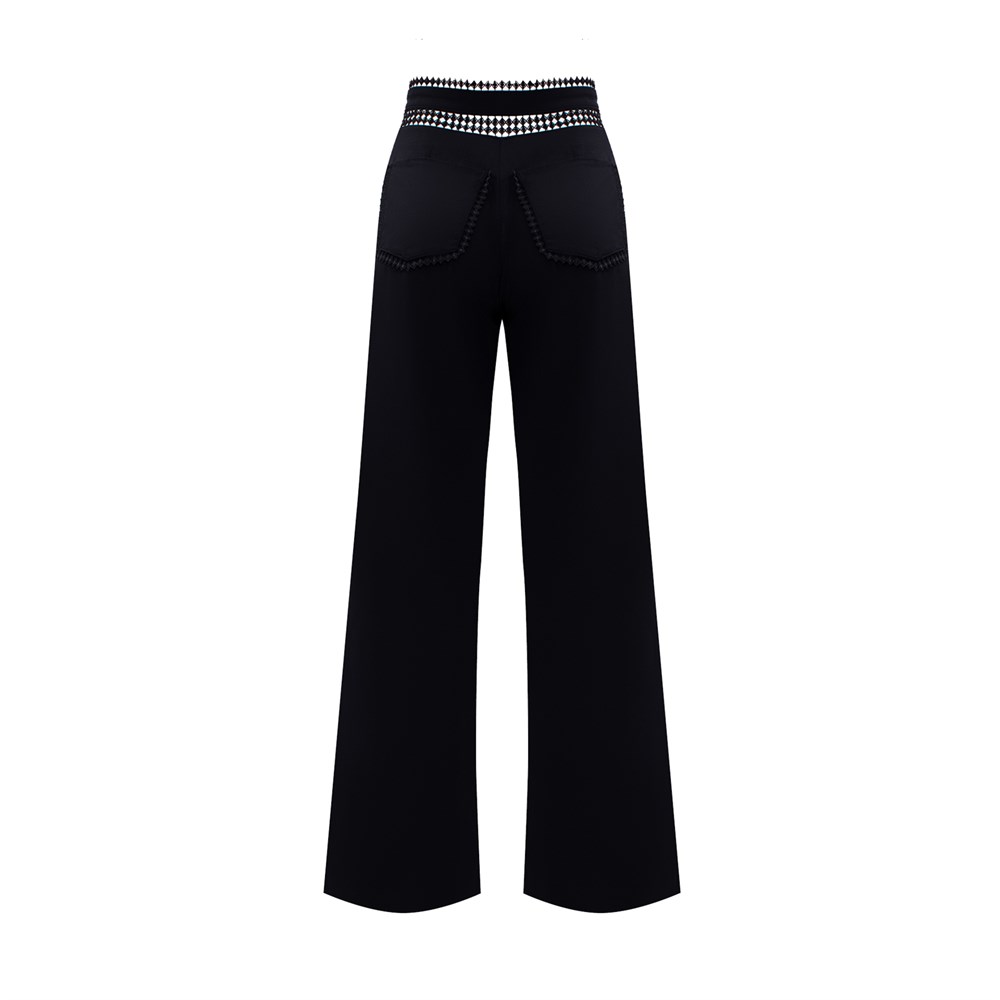 Брюки с кружевными вставками - фото 107994