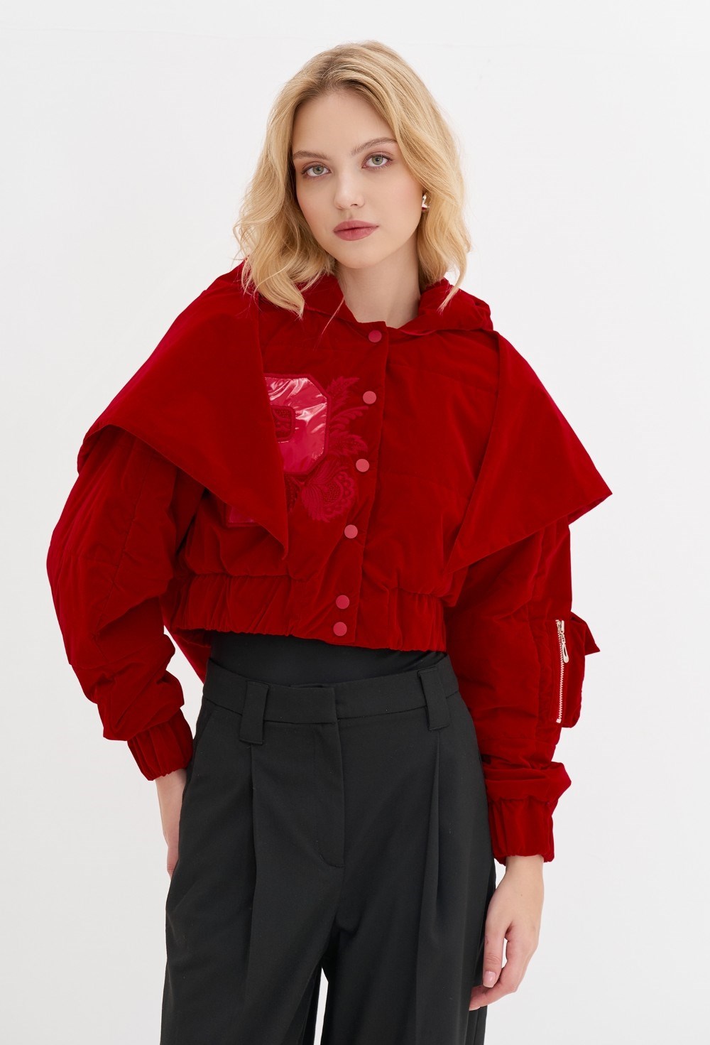 Бомбер с капюшоном "Платок" - фото 108027