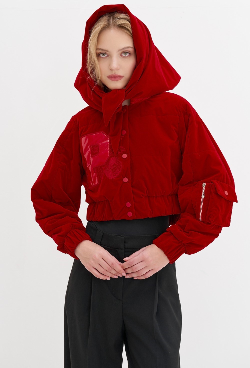 Бомбер с капюшоном "Платок" - фото 108030