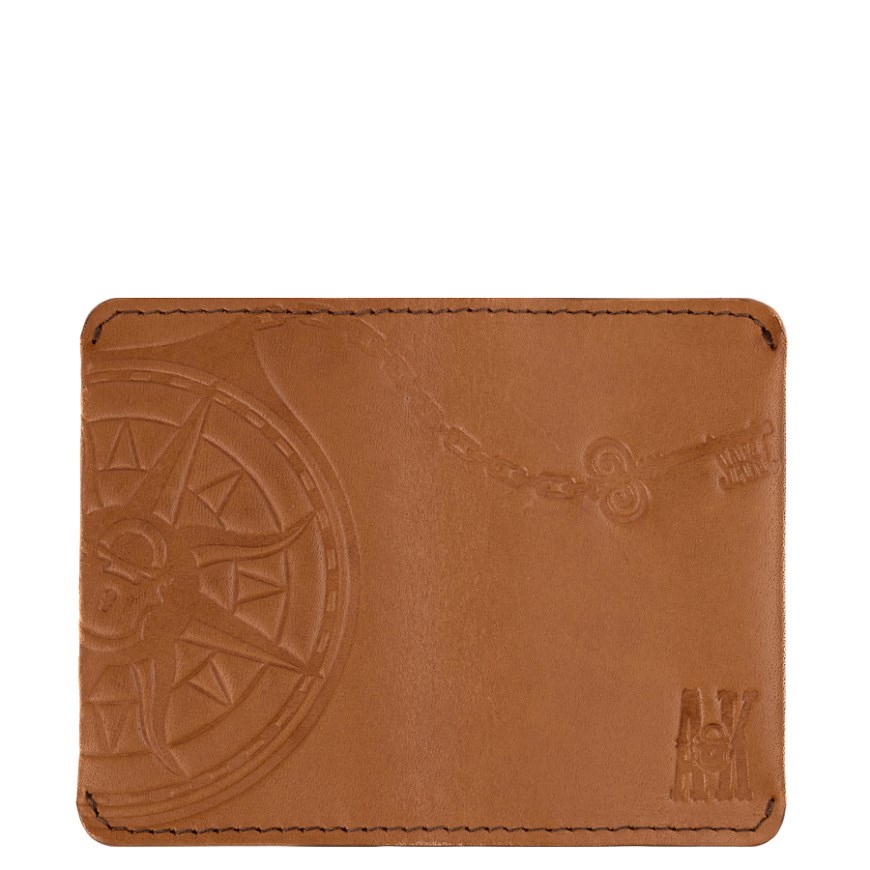 Чехол для карт "Компас" в охре - фото 108394