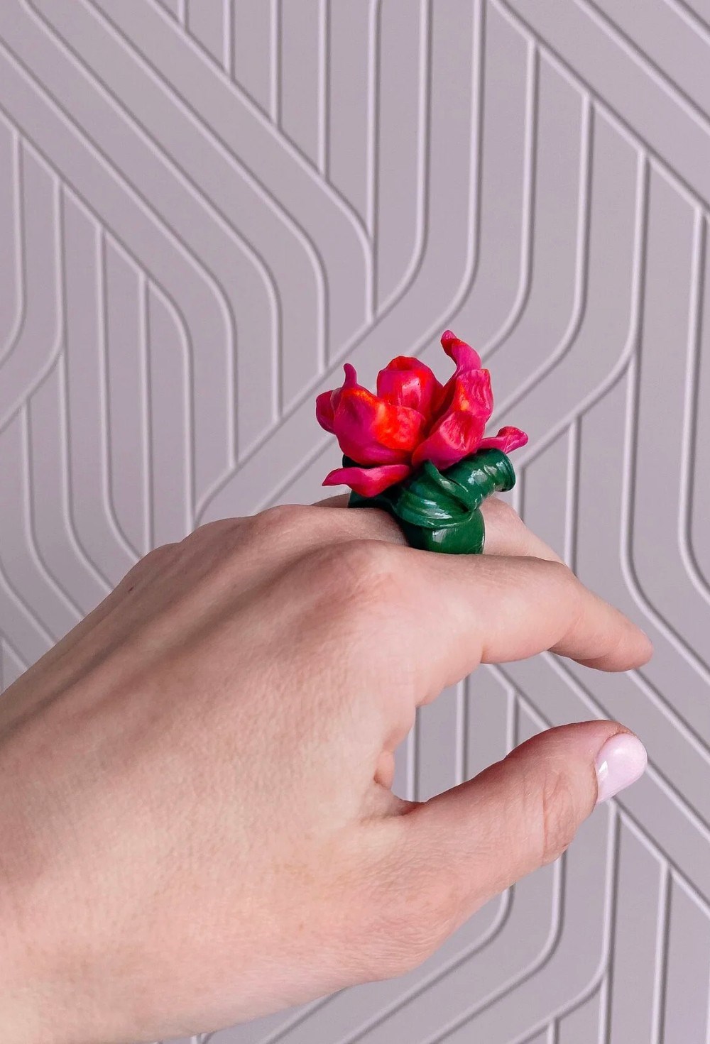 Кольцо цветок - фото 108544