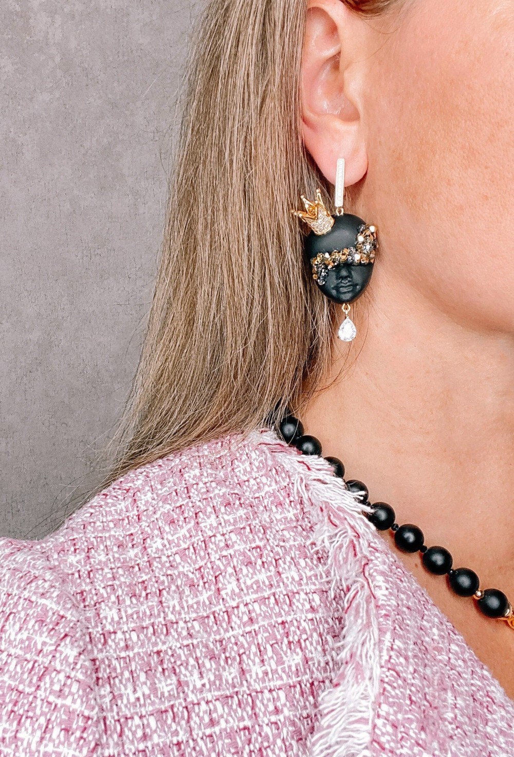 Серьги принцесса с золотой иглой - фото 108761