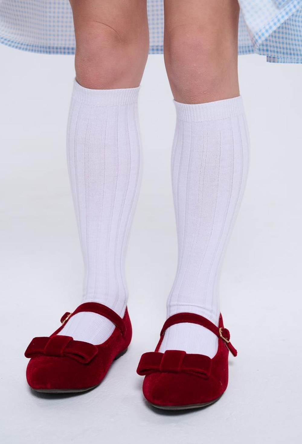 Платье в клетку с красным атласным кантом и красным бантом + заколка - фото 109068