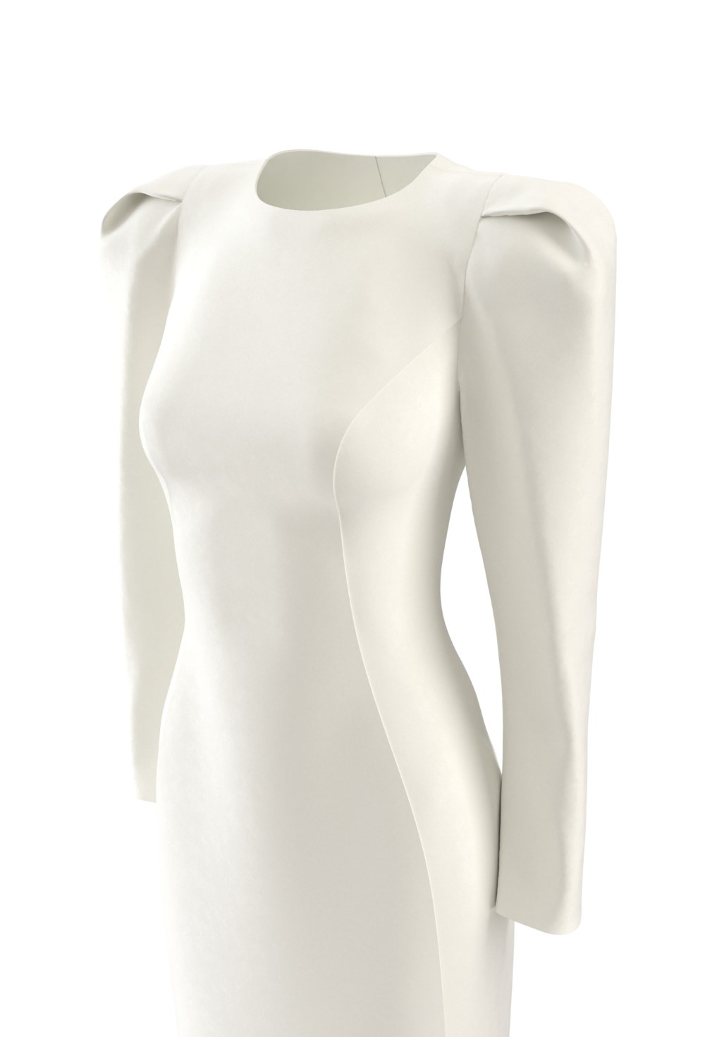 «Lily Grace» платье миди с акцентными плечами - фото 109377