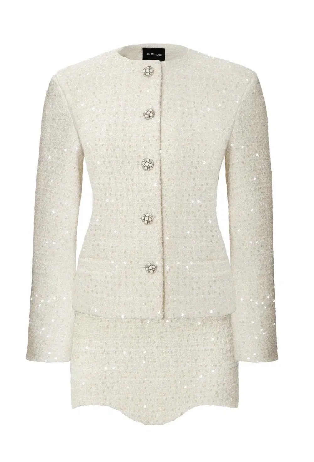 “Summer sparkle” Юбка мини с фигурным срезом - фото 109400