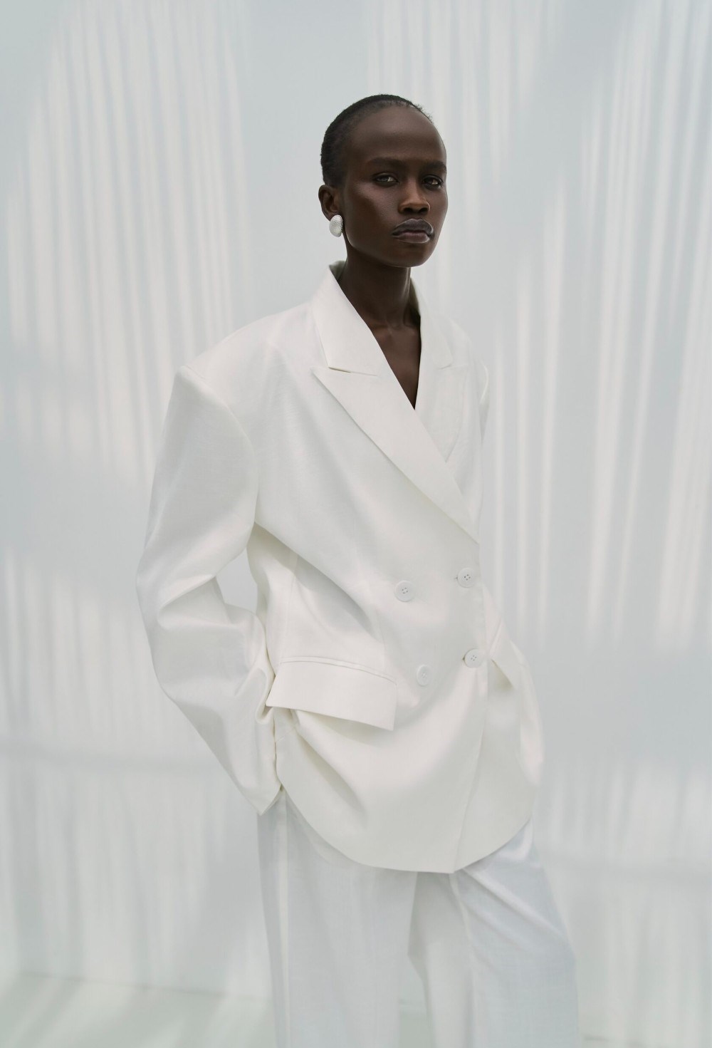 Жакет oversize изо льна - фото 109609