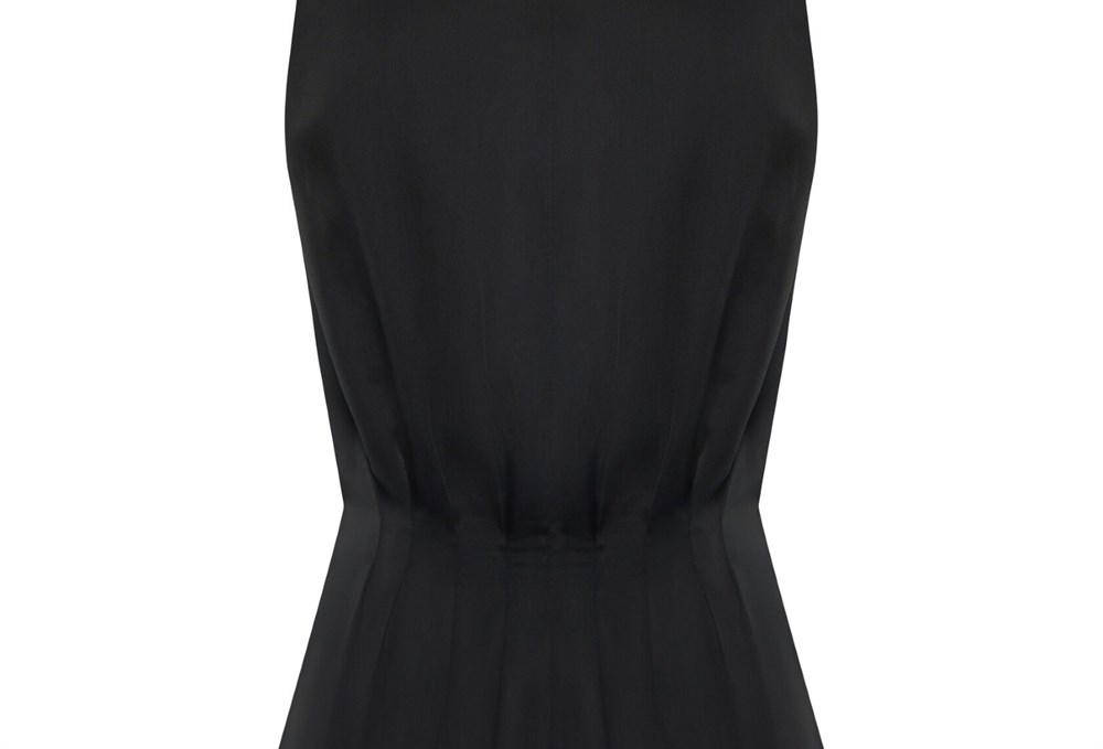 Черная блузка с драпировкой - фото 109695