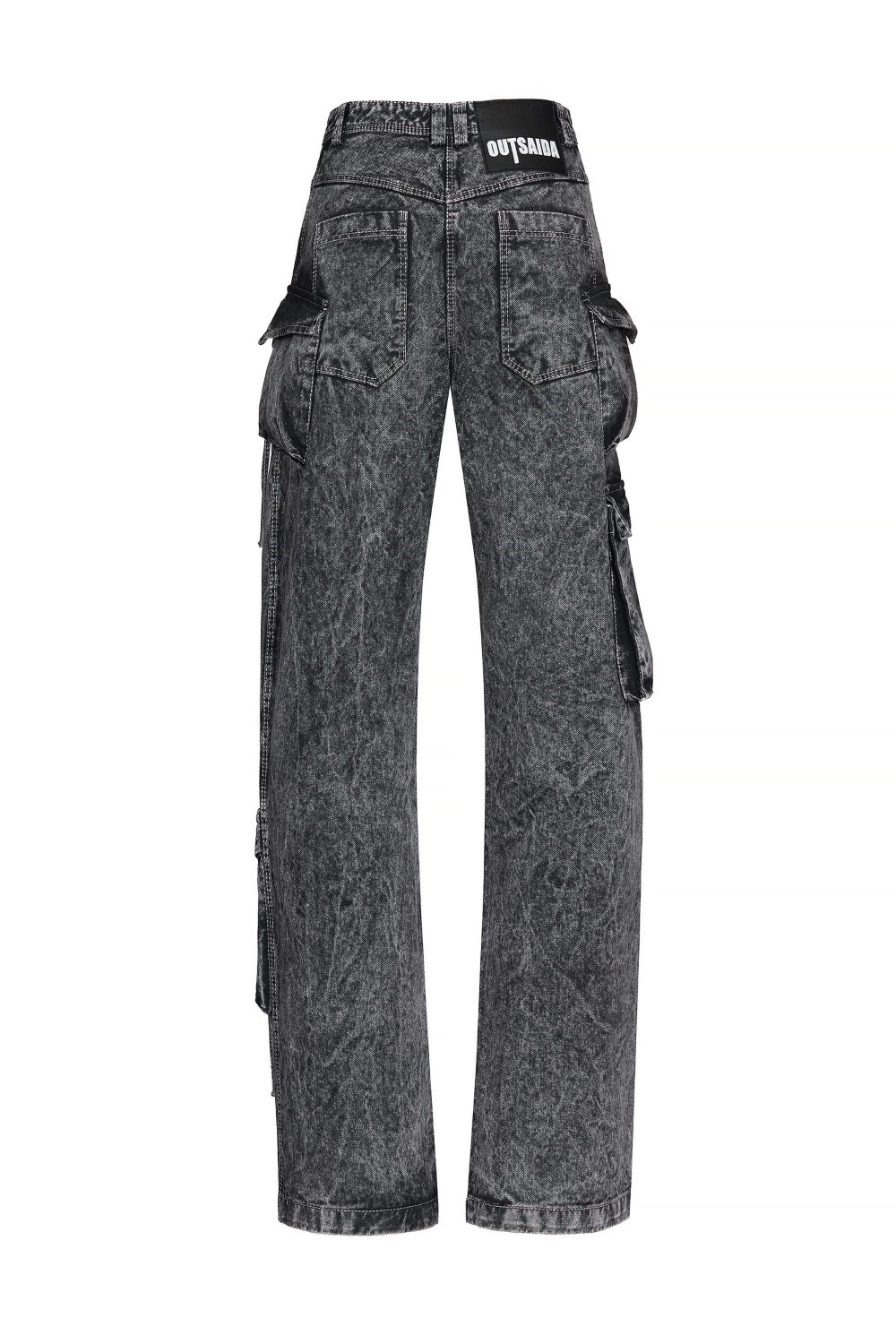 Джинсы-карго мраморные - фото 109865