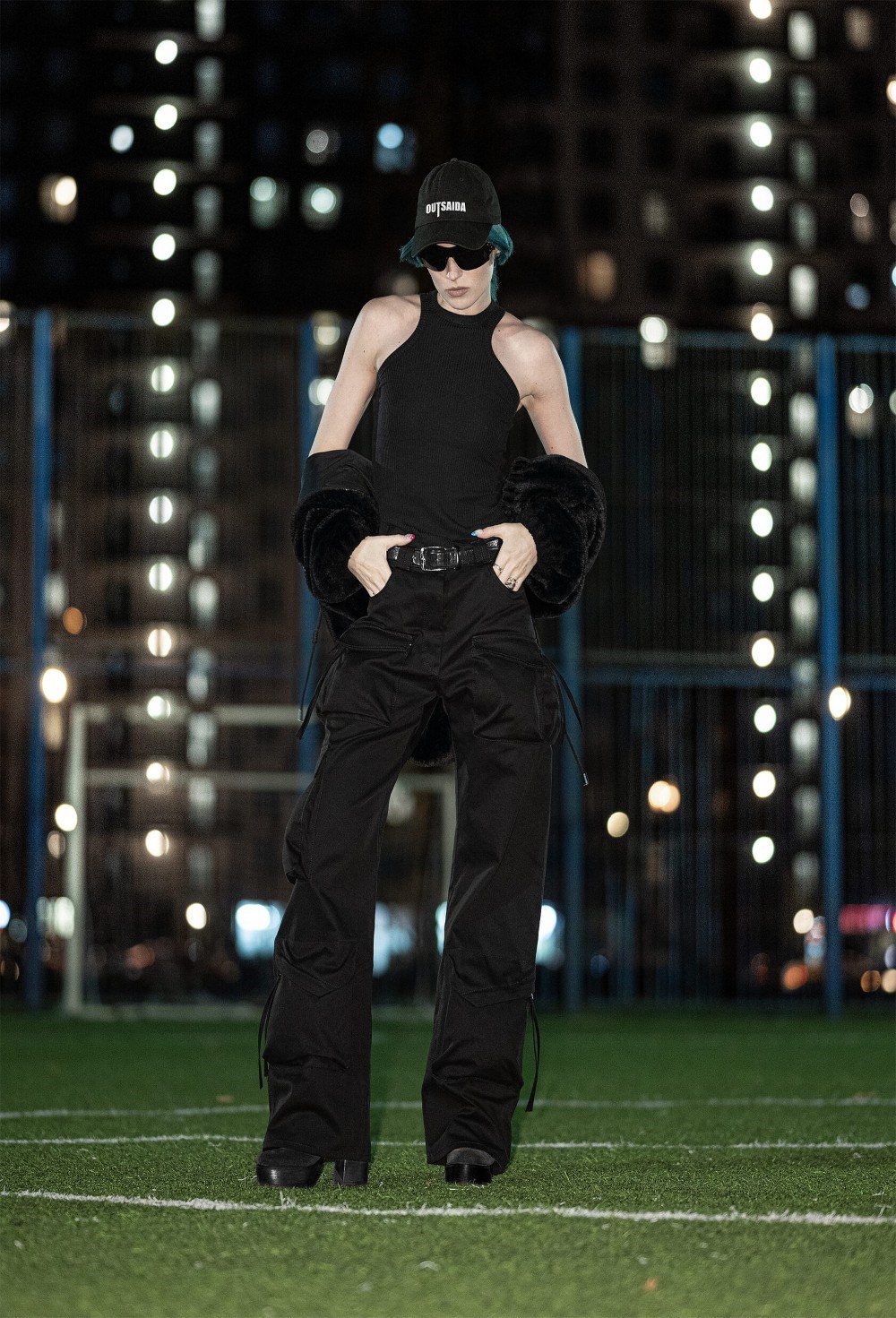 Майка X белая из трикотажа в рубчик - фото 109933