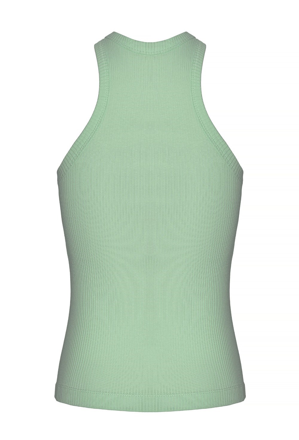 Майка X белая из трикотажа в рубчик - фото 109942