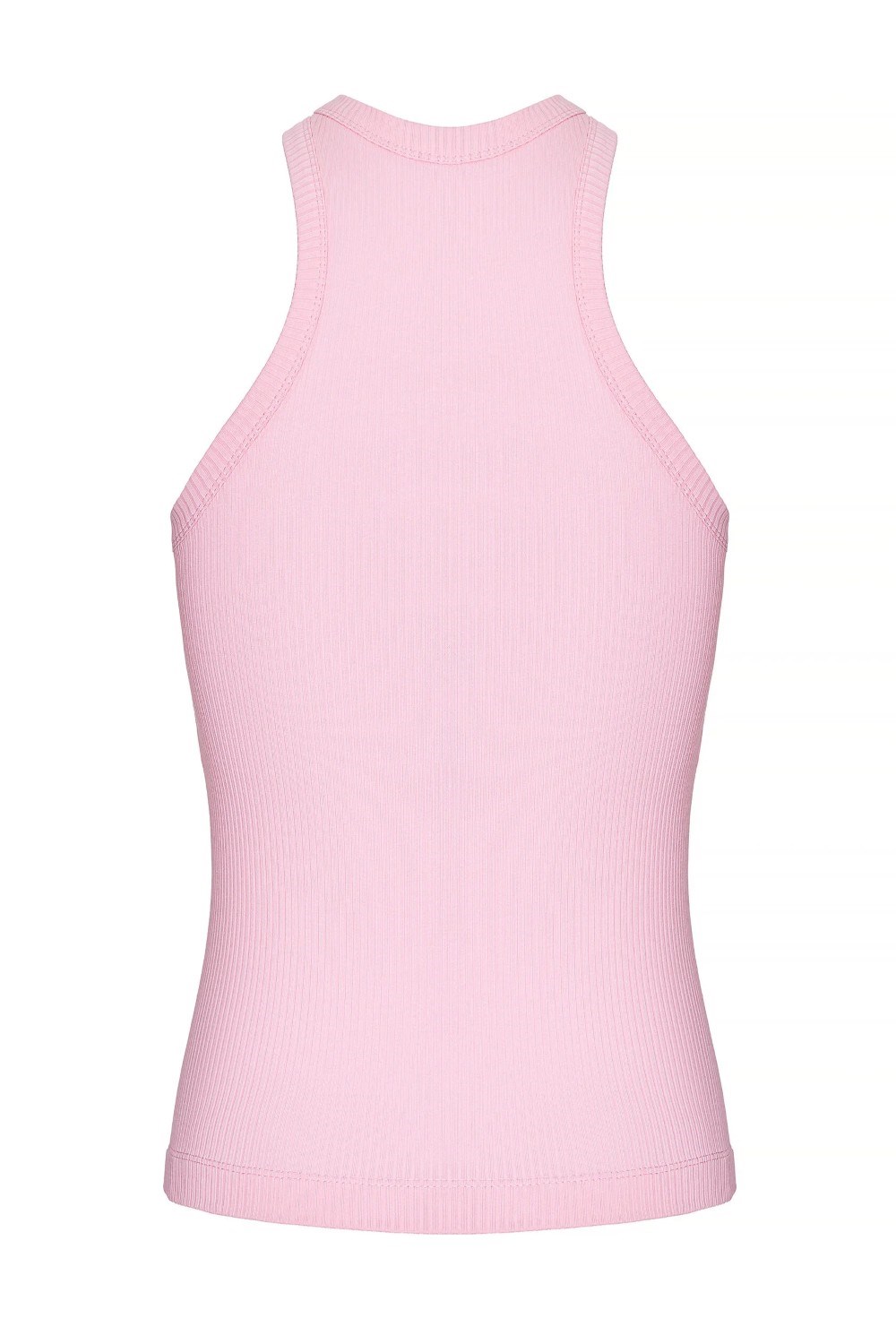 Майка X белая из трикотажа в рубчик - фото 109947