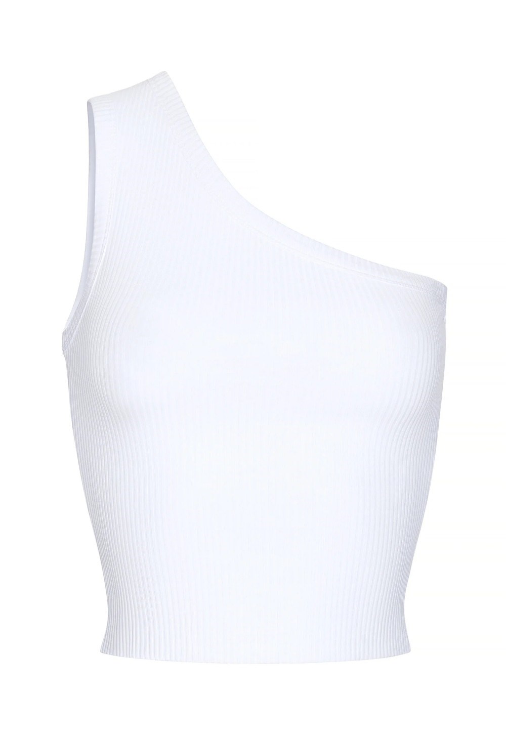 Топ на одно плечо из плотного трикотажа - фото 109958