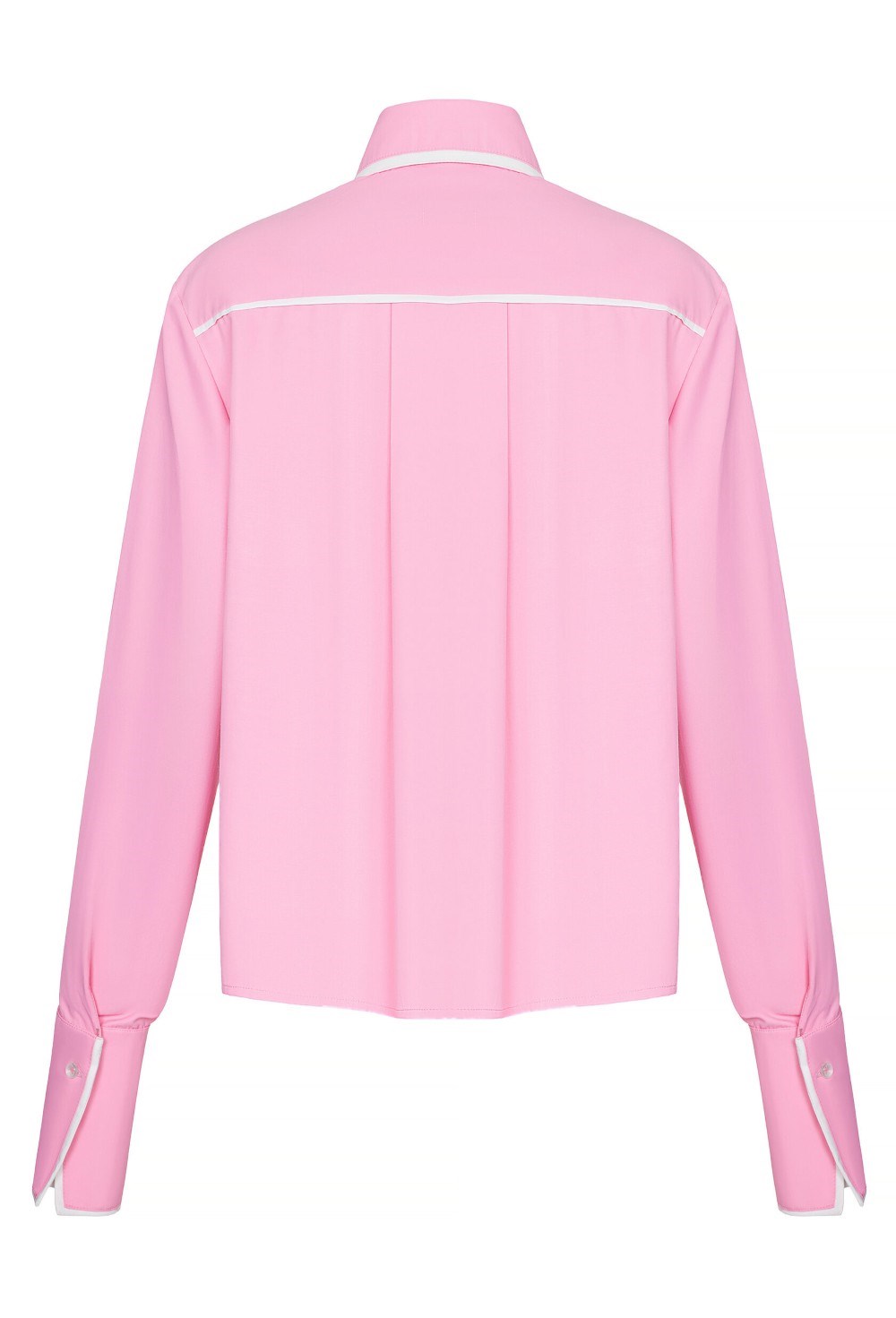 Укороченная рубашка с белым кантом - фото 109966