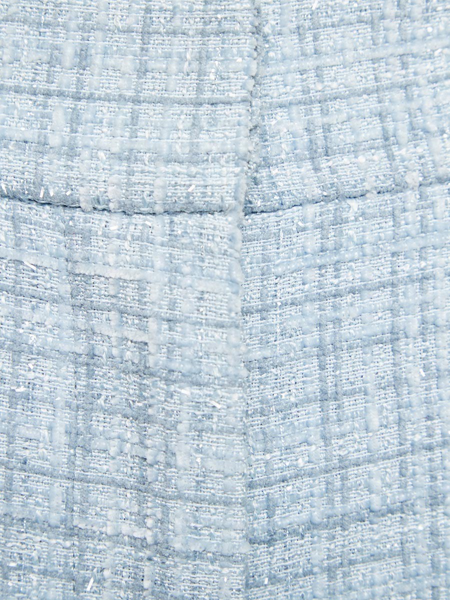 Вечерние широкие брюки из твида с люрексом - фото 110077