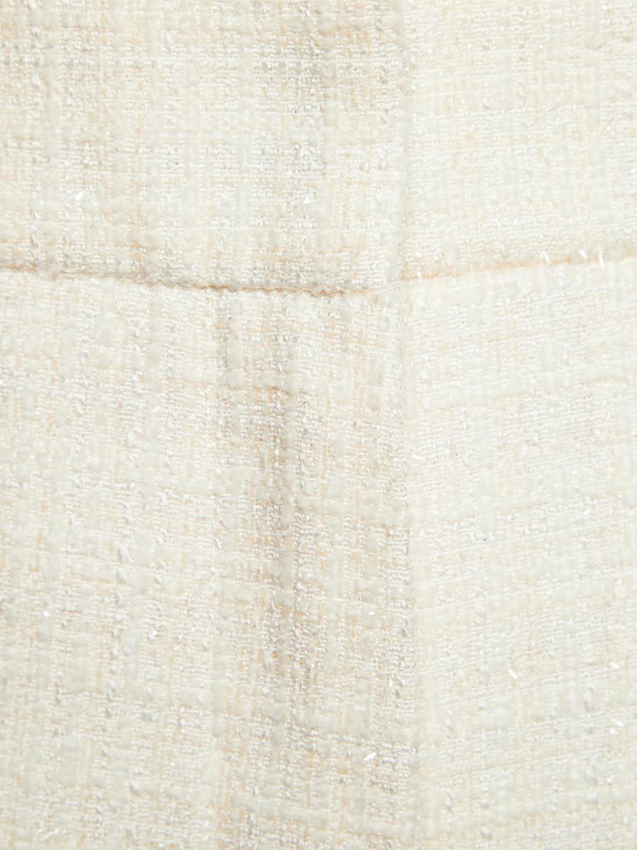 Вечерние широкие брюки из твида с люрексом - фото 110082