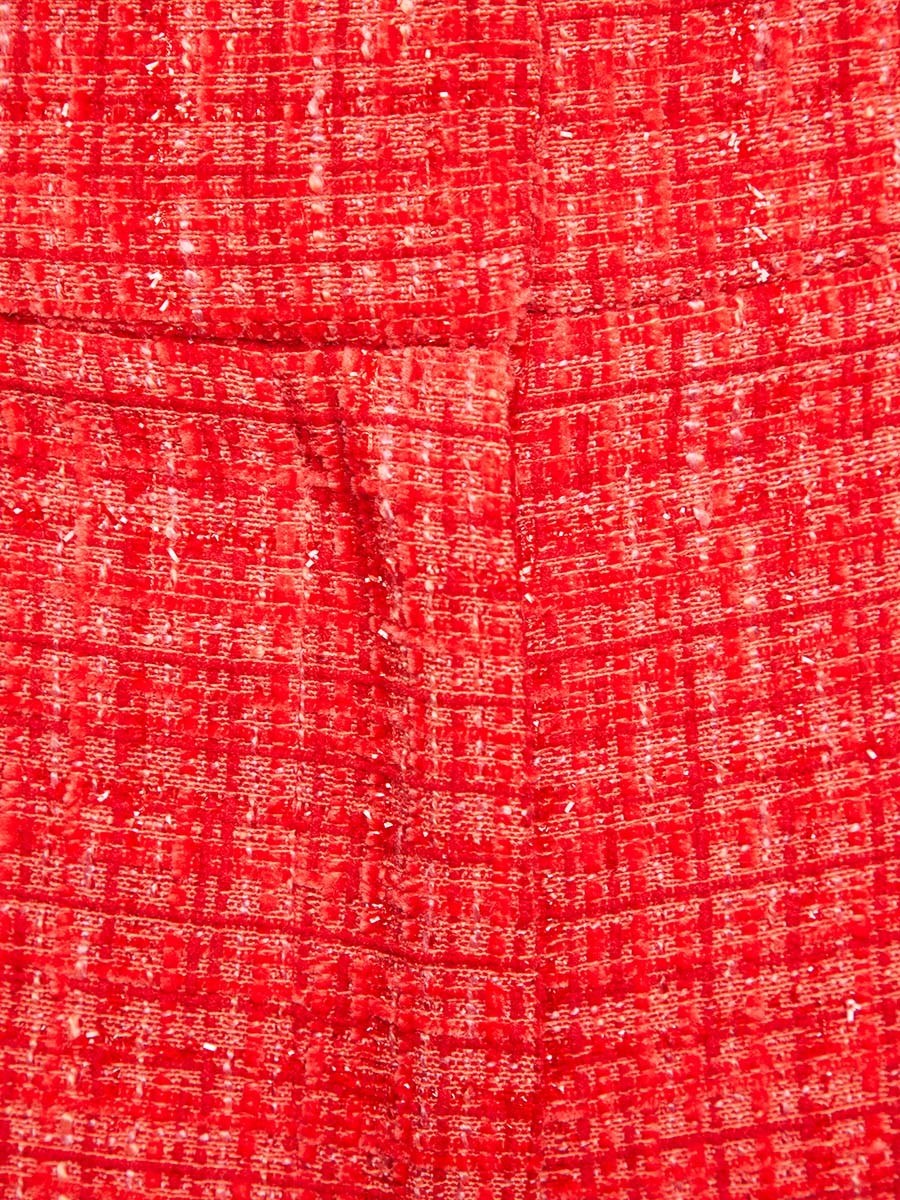 Вечерние широкие брюки из твида с люрексом - фото 110086