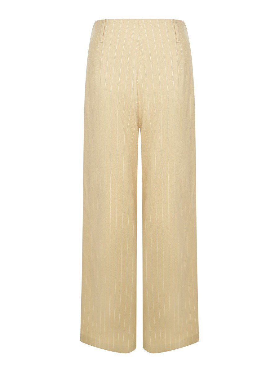 Летние широкие брюки из хлопка в полоску - фото 110095