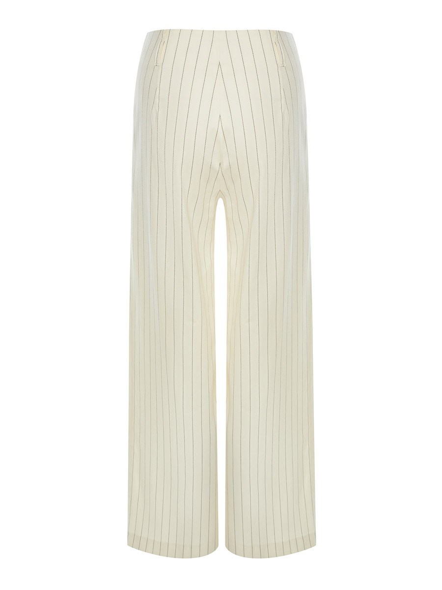 Летние широкие брюки из хлопка в полоску - фото 110100