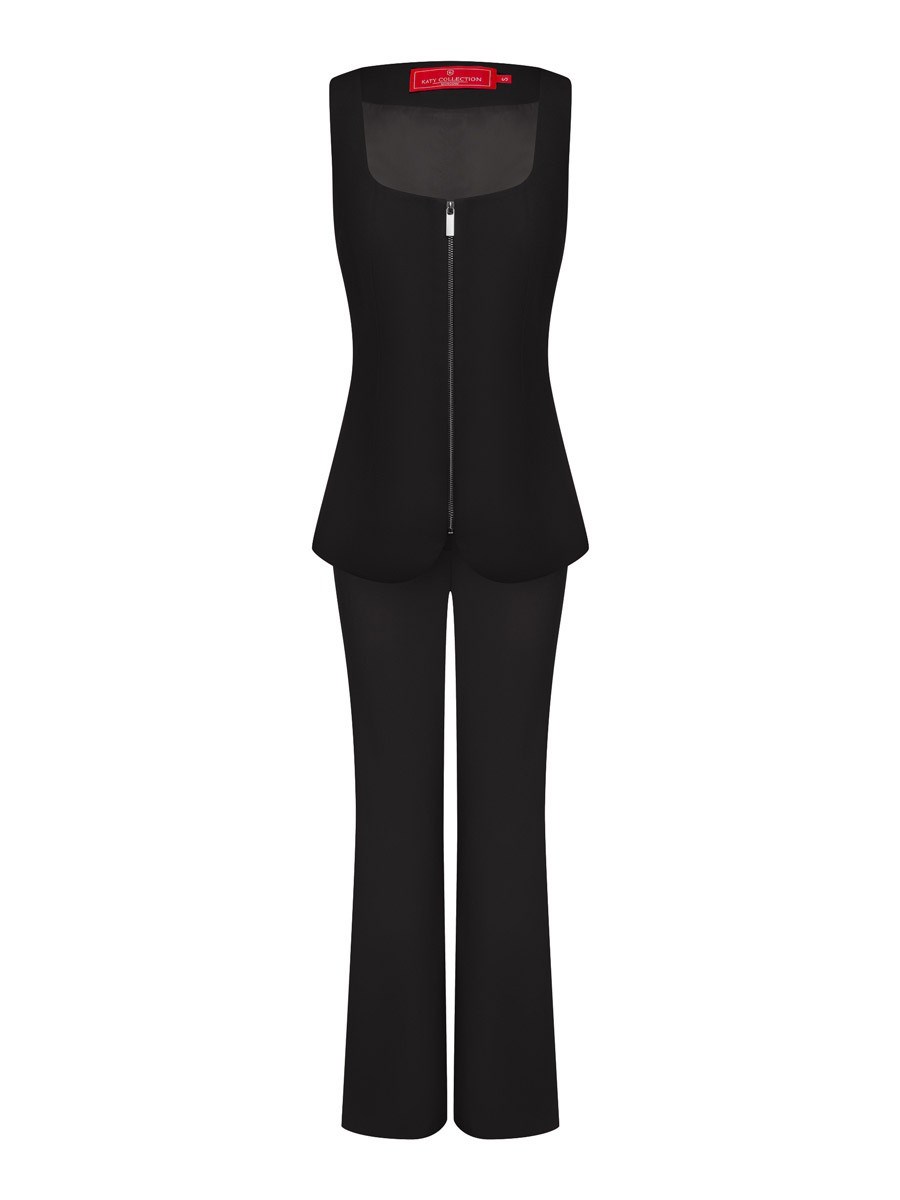 Жилет приталенный на молнии - фото 110161