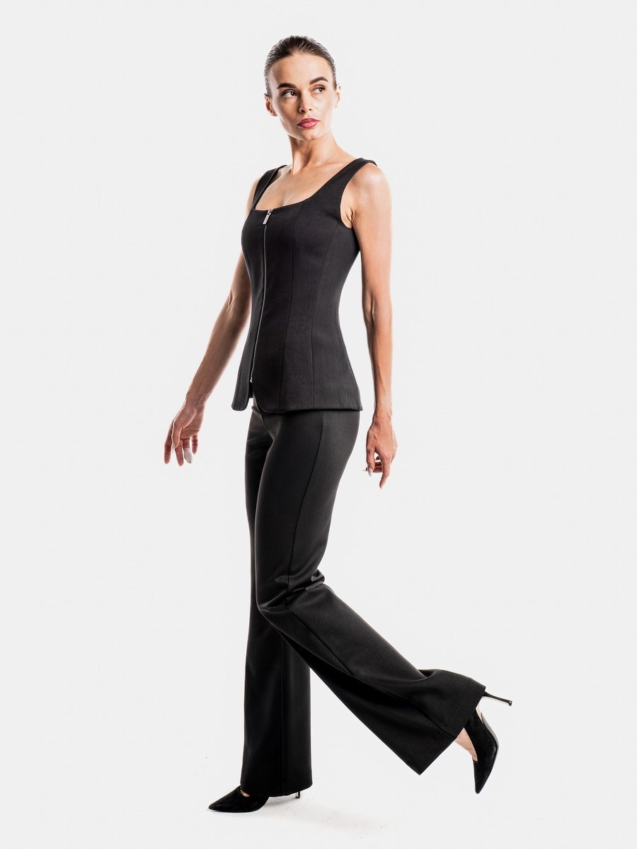 Жилет приталенный на молнии - фото 110164