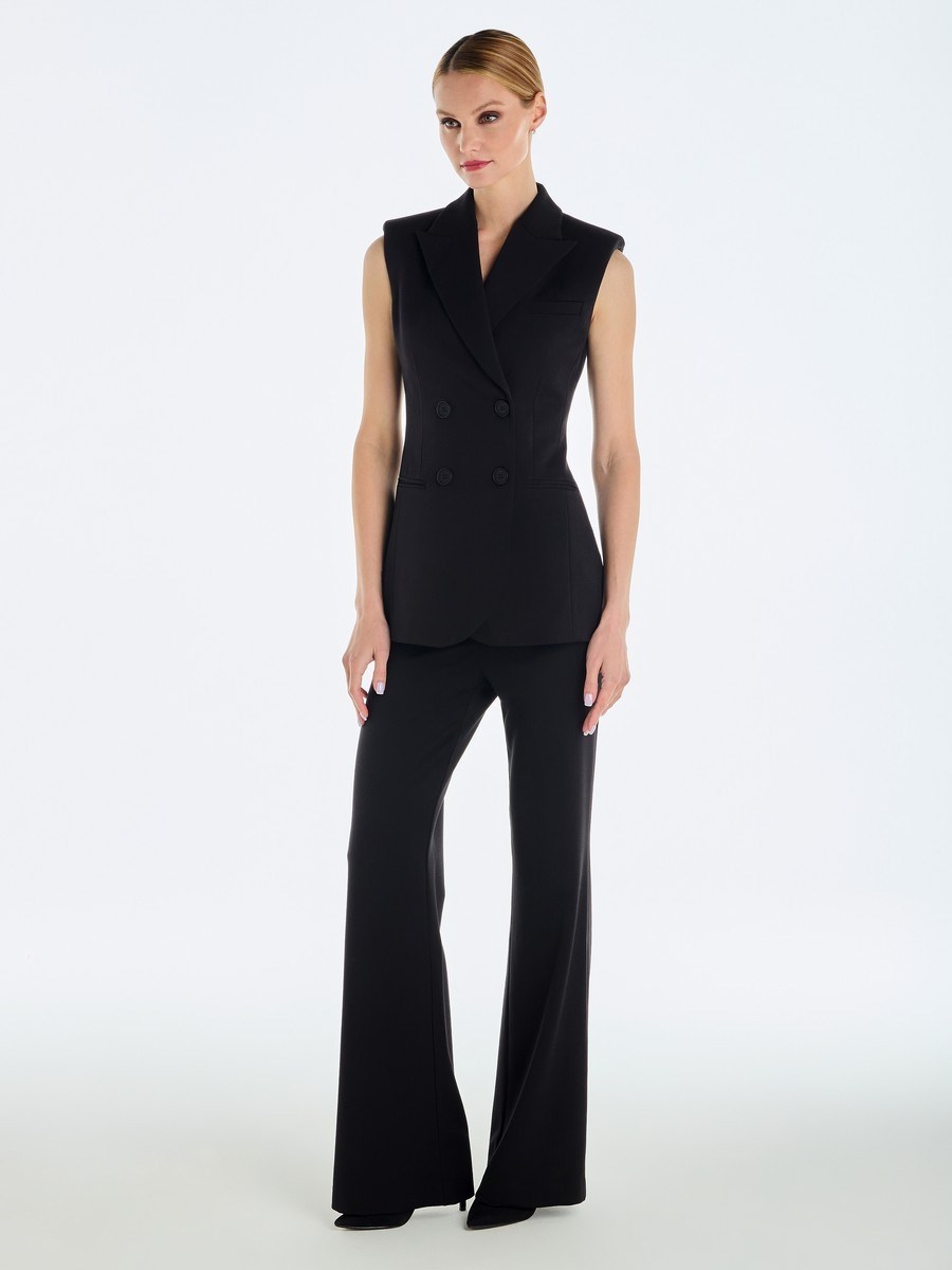 Двубортный жилет с объемными плечами - фото 110203