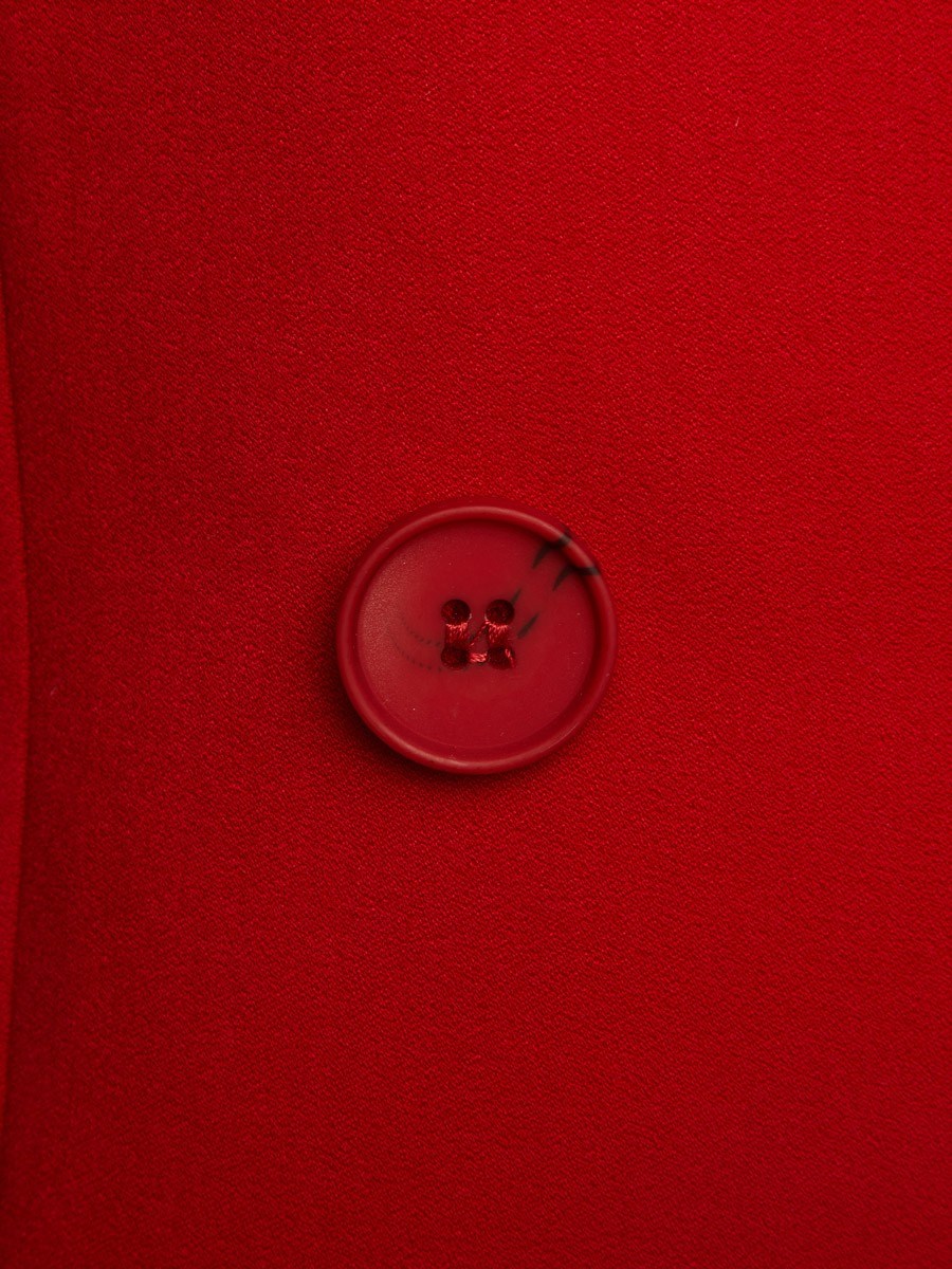 Двубортный жилет с объемными плечами - фото 110209