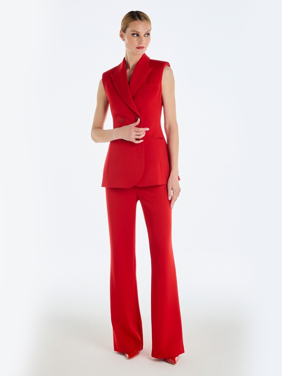 Двубортный жилет с объемными плечами - фото 110212