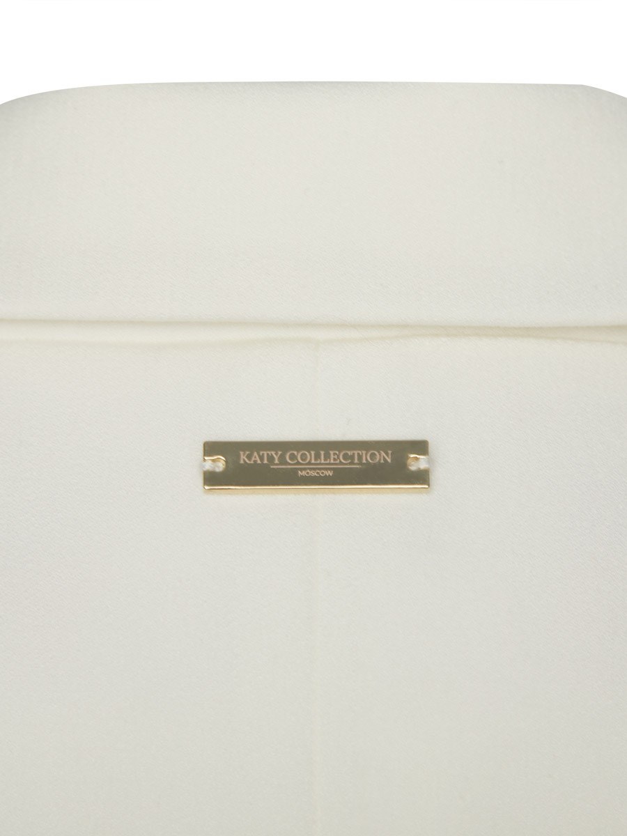 Двубортный жилет с объемными плечами - фото 110220