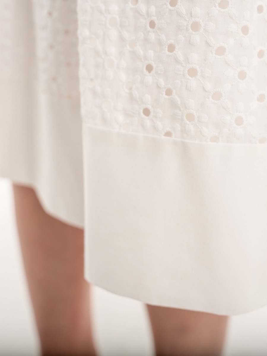 Летнее платье миди из хлопка с шитьем - фото 110237