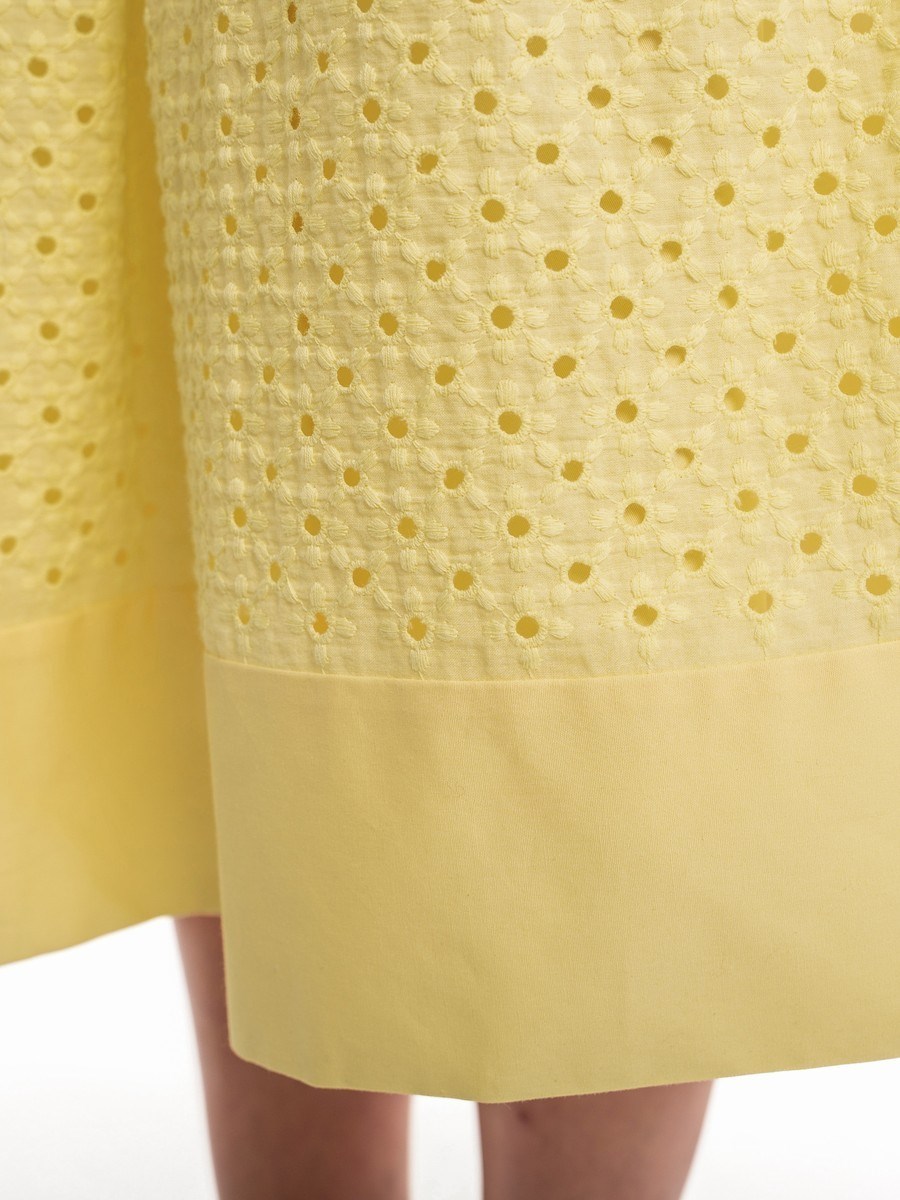 Летнее платье миди из хлопка с шитьем - фото 110245