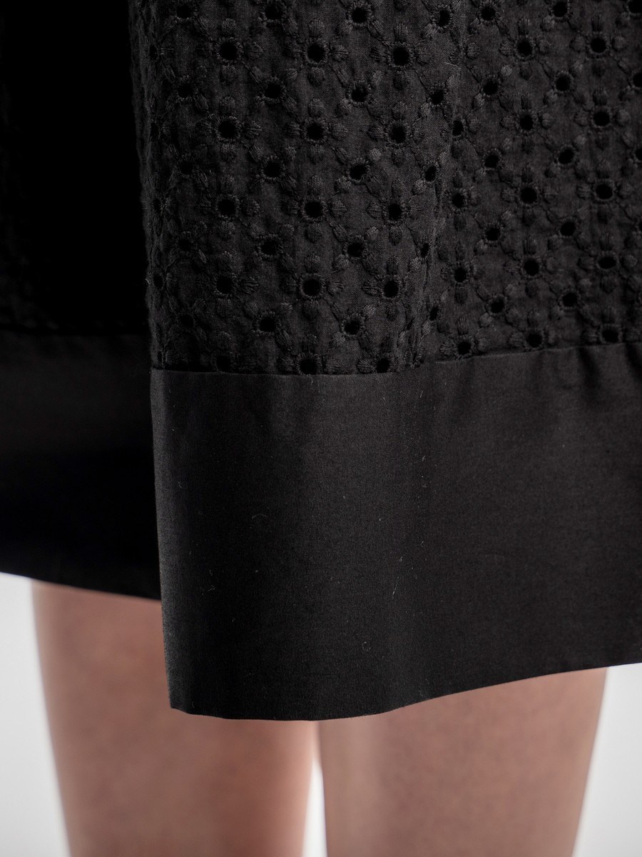 Летнее платье миди из хлопка с шитьем - фото 110255