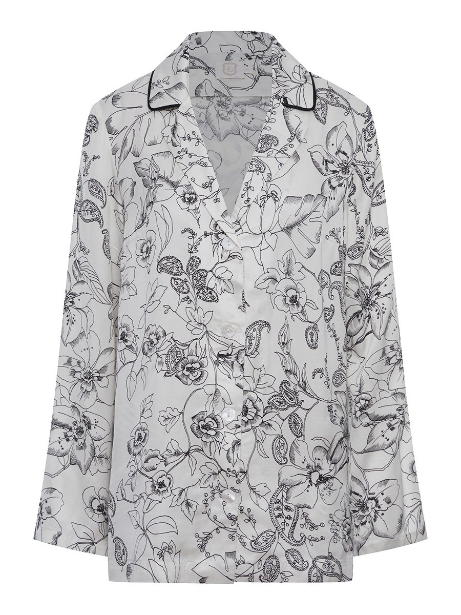 Костюм в пижамном стиле из вискозы - фото 110304